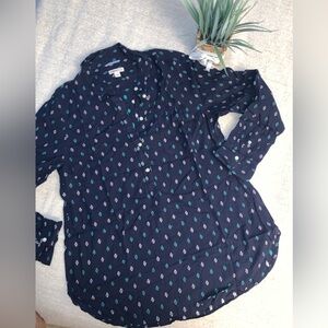 Merino midway button Top